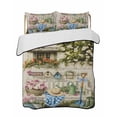 thumbnail image 2 of Spring Daisy Twin Size Down Alternative Comforter,Lightweight Comforter Quilt Bedding Set with Pillow Shams Flowers Farmhouse Leaves Floral Pots Country Retro Bed Comforter Duvet Insert 68"x86", 2 of 7