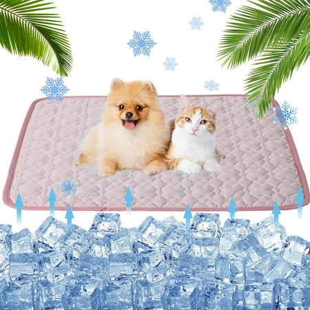 WZXPWT Summer Pet Cool Mat for Dogs Cats Ice Silk Dog Cool Mats Portable Washable Pet Cool Blanket