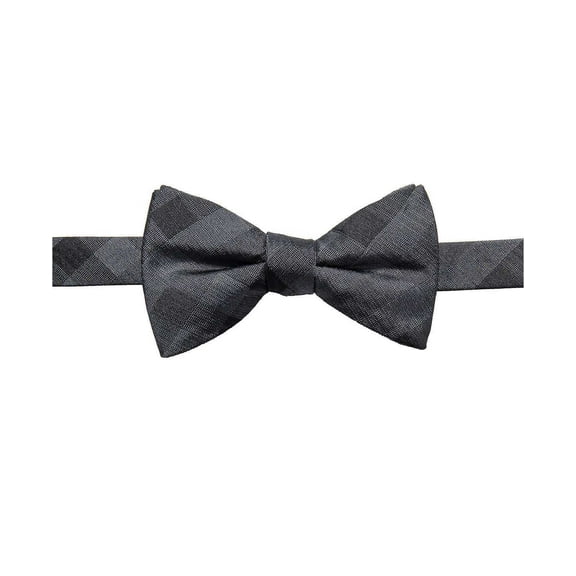 Ryan Seacrest Distinction Mens Pre-Tied Bow Tie Warwick Plaid Silk Black Not Applicable