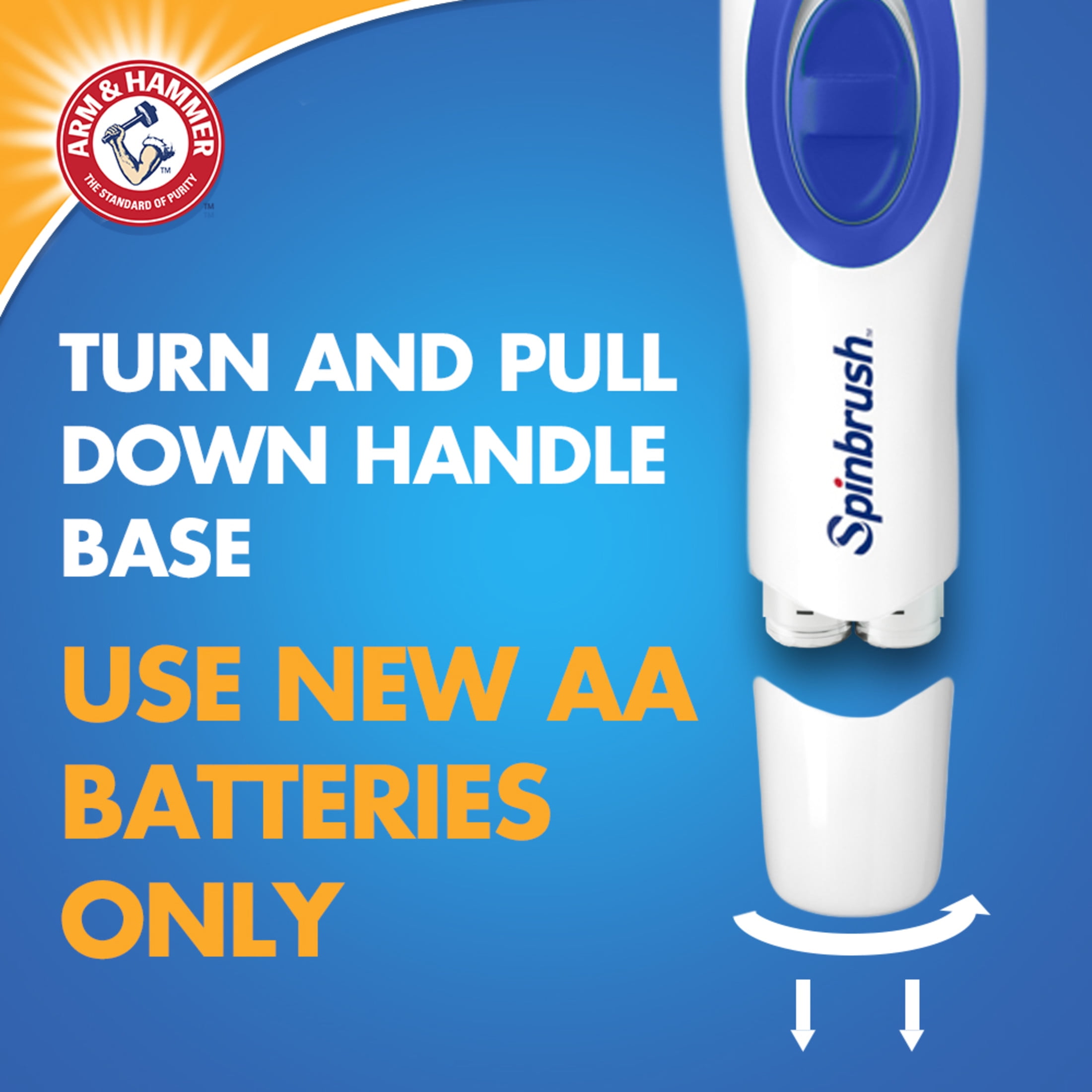 Spinbrush PRO+ Gum Health Battery Powered Toothbrush for Adults, Helps Plaque Removal, Soft Bristles