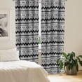 thumbnail image 2 of Ambesonne Monochrome Curtains, Zİgzags Native Details, Pair of 28"x95", Charcoal Grey and White, 2 of 5