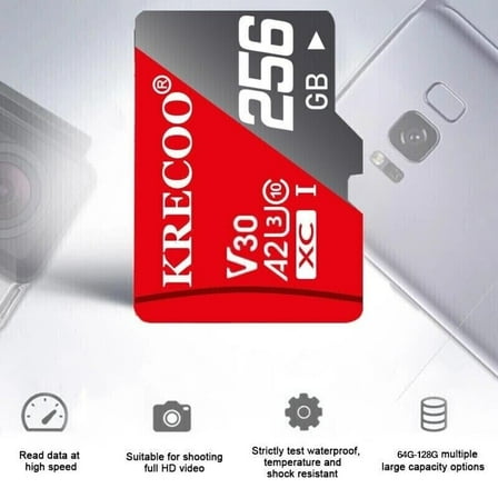 256GB Universal Micro SD TF Flash Memory Card Class10 U3 for Dash Cams Android