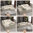 thumbnail image 4 of KAMEROUT 96" Modular Sectional Sofa Couches, L-Shaped Boneless Cloud Couch with Deep Seat & Plush Corduroy Fabric, Left Facing Chaise, 4 of 10
