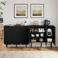 thumbnail image 4 of 22 Pair Modern Fluted Shoe Cabinet with Adjustable Shelves, 4 of 10