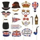 thumbnail image 1 of 20 piezas de accesorios para fotos para decoraciones de fiestas nacionales británicas, Jubileo de Platino, bandera del Reino Unido, accesorios para fotomatón, suministros para fiestas patrióticas, 1 of 9