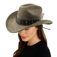 thumbnail image 2 of OJSFQUFP Women Western Cowboy Hats Studded Wide Brimmed Hats with Belt, 2 of 6