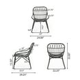 thumbnail image 4 of Kairo Wicker Outdoor Accent Chairs, Set of 2, Dark Gray, 4 of 10