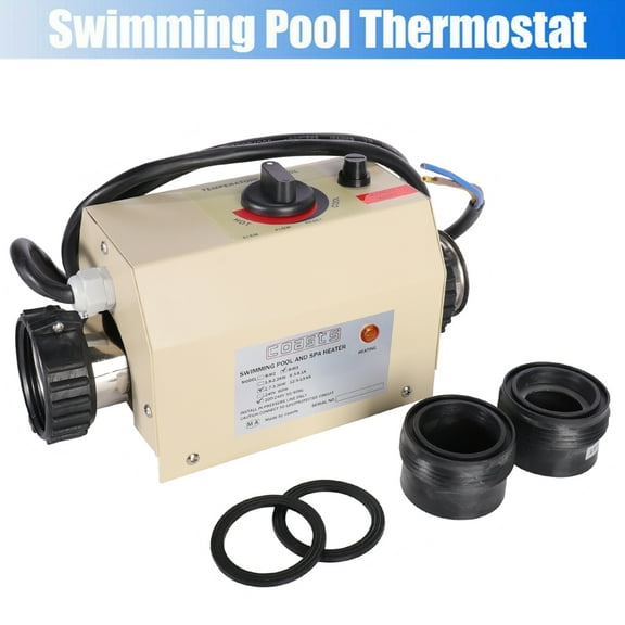 TOPCHANCES Electric Pool Water Heater for Pool Hot Tub Upgrade Portable Swimming Pool SPA Thermostat Heater Pump 220V 3KW