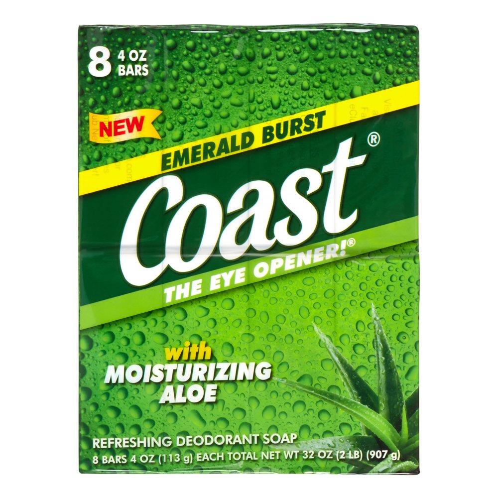 Coast® Emerald Burst Refreshing Deodorant Soap 84 oz. Bars Walmart