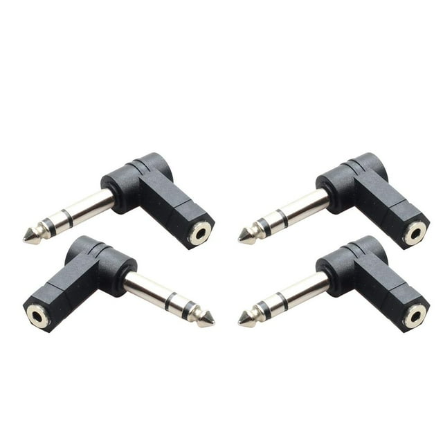 Convertidor de Auxiliar 4pcs Hugo Convertidor de adaptador de audio 6.35mm a 3.5mm