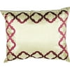 Better Homes&gardens Quatrefoil Gray W/red Current Embroidery