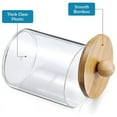 thumbnail image 4 of Soporte Qtip, Organizador de BañO, Accesorios, Recipientes Almacenamiento, Tarros PláStico Transparente con Tapas Bambú para AlgodóN, Hilo Dental, 4 of 6