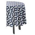 thumbnail image 3 of Vargottam Indoor/OutdoorRoundTablecloth 58 InchRoundTablecloth Waterproof PatioTableCloths,Spring/SummerTableCovers For Backyard CircularTable/Bbqs/Picnic -Navy Blue, 3 of 8