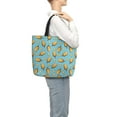 thumbnail image 4 of Rocae Lemon Ice Cream for Features A Uniquely Designed,Large-capacity,Reusable Shoulder Zip Tote Shopping Bag for Vacations and Shopping, 4 of 6