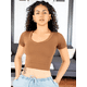 thumbnail image 4 of Playera Mujer Casual Crop Top Stretch Cómoda Blusa Corta, 4 of 5