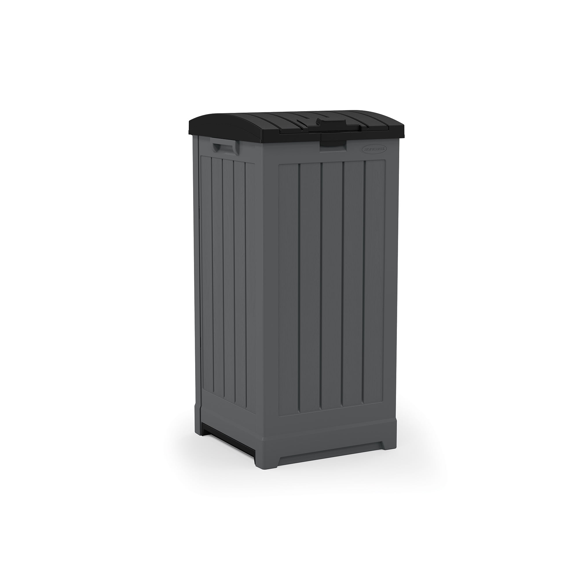 Keter Baltimore Outdoor Waste Bin Trash Can Double Walled Resin Black