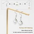 thumbnail image 2 of 925 Sterling Silver Earring Hooks 150 PCS/75 Pairs,Ear Wires Fish Hooks,500pcs Hypoallergenic Earring Making kit with Jump Rings and Clear Silicone Backs Stoppers (Silver), 2 of 5