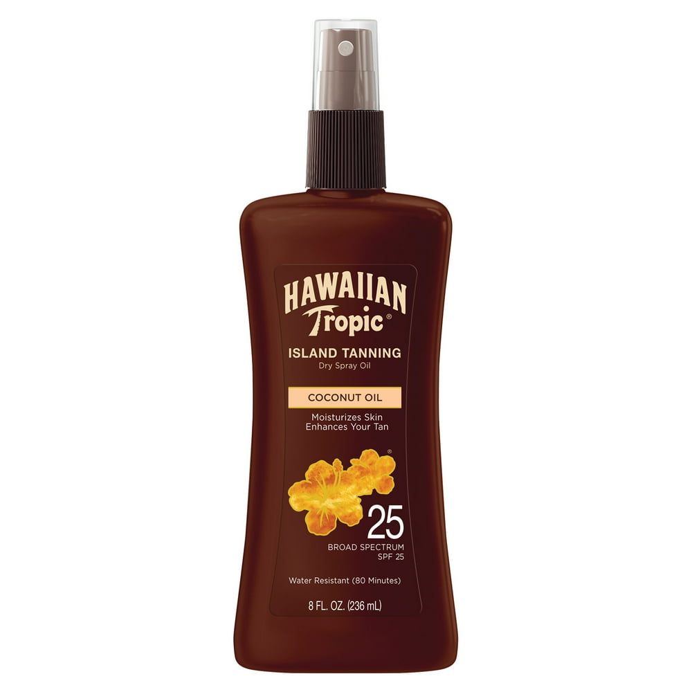 Hawaiian Tropic Dark Tanning Oil Pump Spray SPF 25, 8 oz