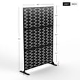 thumbnail image 5 of POSHIONS Decorative Privacy Screen Outdoor Divider with Stand Metal Corten Steel 76" x 47.2" x 15.7" Black, 5 of 5