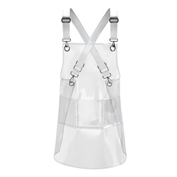 TOP! Kitchen Hair Salon Barber Apron for Women/Men with Pockets Work Cleaning Pinafore Restaurant Shop Waiter Uniform A