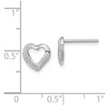thumbnail image 6 of Auriga Mother's Day Gift 925 Sterling Silver Rhodium Diamond Heart Post Stud Earrings for Women, 6 of 6