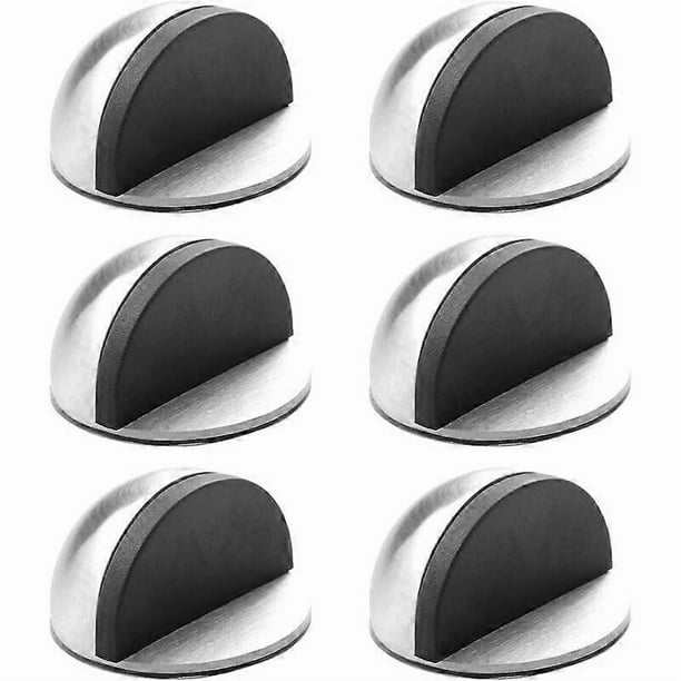 Door Stop, Door Stops, 6 Pieces Adhesive Door Stop, Adhesive Door Block Floor Door Stop Adhesive Door Stop to Protect Furniture, Silver