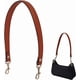 thumbnail image 1 of Correa de repuesto para bolso de piel auténtica marrón, asas de piel para bolso tote, correas de repuesto con cierres, 1 of 9