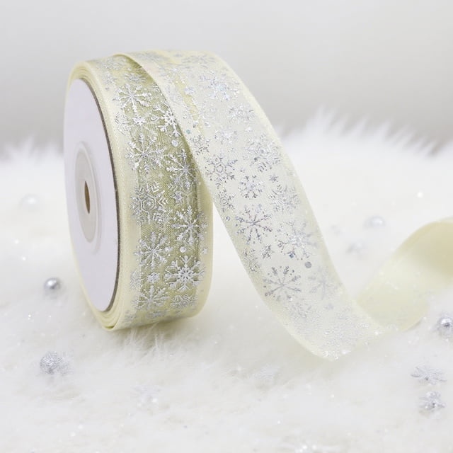 Christmas Snowflake Yarn Webbing Gift Box Packaging Ties Holiday Christmas Scene Decoration
