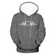 thumbnail image 5 of Sudadera con capucha para hombre, estilo casual, con cuello redondo, estampado, manga larga, blusa de poliéster, 5 of 5