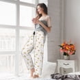 thumbnail image 5 of Fuzoiu Gold Snowflake Stripes Print Women's Pajama Pants,Lounge Pants with Drawstring and Pockets, Casual Pjs Sleep Bottoms, Women's Sleep Pants-Medium, 5 of 6