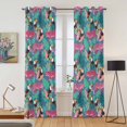 thumbnail image 2 of Kitchen Curtains 84 Inch Length 2 Panels, Farmhouse Leopard Grommets Window Treatment Curtain, Summer Country Animals Bird Leaves Thermal Curtains Drapes for Living Room/Bathroom, 2 of 9