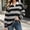 #6Gray, variant on Womens Oversized Striped Polo Shirt Lapel Collared Y2K T Shirt Long Sleeve Rugby Sweatshirt