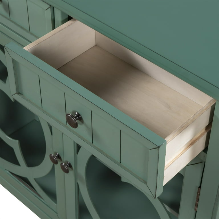 IDÅSEN High cabinet with drawer and doors, dark green, 173/4x673/4