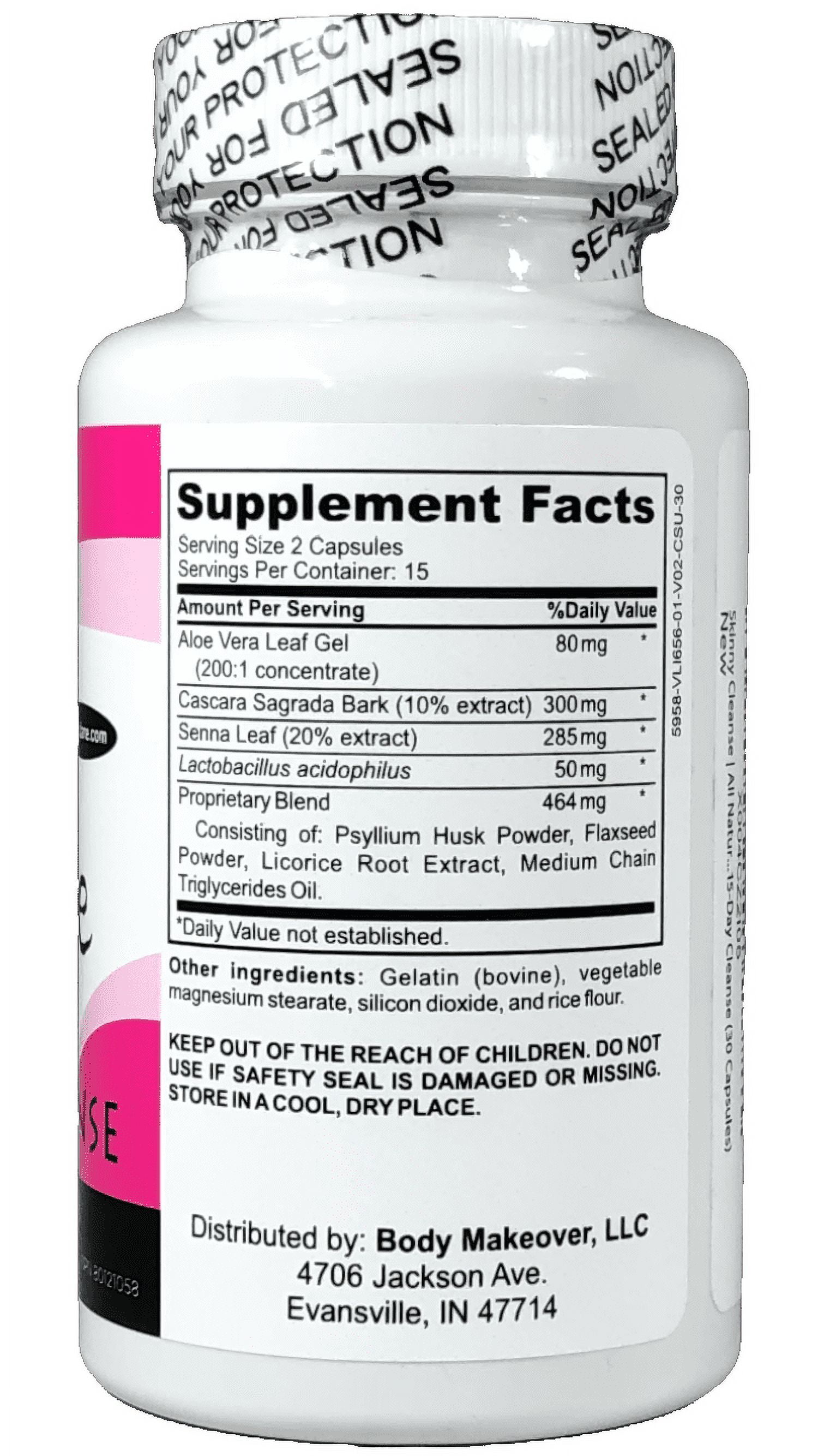 Skinny Jane Skinny Cleanse - Natural Daily Cleanse Supplement - Supports Digestive Health - Eases Bloating - 15 Day Supply