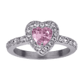 thumbnail image 2 of LuckyLy Anillos de Compromiso y Promesa para Mujer de Corazón, Acero Inoxidable y Zirconia Cúbica – Joyería ideal como Regalos para Mujer Navidad y Regalos San Valentín 14 de Febrero, Modelo rosa 6, 2 of 8