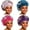 Purple, Teal, Lavender, Pink, variant on 4 Pack Satin Bonnet Hair Bonnet for Sleeping-Large Silk Bonnets for Black Women with Elastic Soft Band for Hair Care