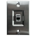 thumbnail image 2 of Siemon MX-WP-K6-SS Stainless Steel Wall Plate w/ CAT6 Jack (White), 1-Port, 2 of 2