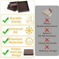 thumbnail image 4 of 2.5x2.5 inch Square Rubber Furniture Caster Cups, NOGIS Anti-Sliding Furniture Pads Bed Stopper Floor Protectors with Grip - Protect Any Flooring (Brown), 4 of 7