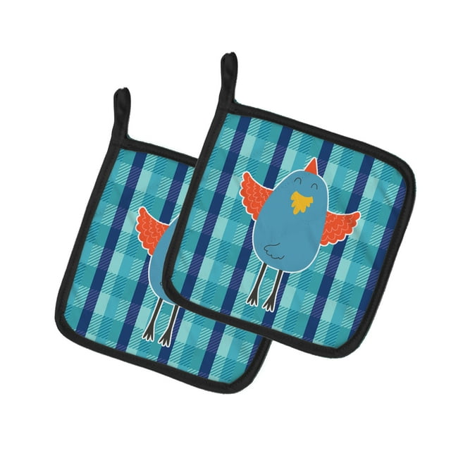 Carolines Treasures BB6782PTHD Paire de Porte-Pots de Poulet Bleu