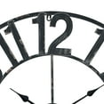 thumbnail image 3 of Utopia Alley CL23BK 30 in. Manhattan Industrial Analog Wall Clock, Distressed Black, 3 of 11