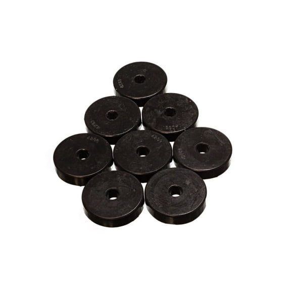 Energy Suspension Polyurethane Pad Set - 2 9/32in OD x 7/16in Hole ID x 1/2in Height - Round Black