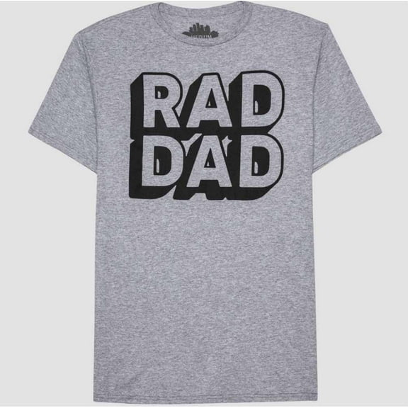 Well Worn Men's Rad Dad Short Sleeve Graphic T-Shirt - Gray - (X-Large)