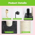 thumbnail image 2 of Best Pet Supplies Catify Climb n’ Scratch Tall Sisal Cat Scratcher Post w/ Toys & Brush, Gray, 2 of 6