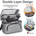 thumbnail image 3 of Double Layer Insulation Bag,Small Leakproof Cooler Food Lunch Bag Reusable Picnic Heat Preservation Food Bag, 3 of 7
