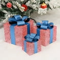 thumbnail image 6 of Clearance! PALIFEUR 3Pcs Christmas Gift Boxes, Set of 3 Christmas Lights Gift Box, Xmas Ornaments Multi-style Christmas Decorations for Xmas Tree, Holiday, Party, Christmas Gifts, 6 of 9