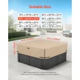 thumbnail image 2 of Outdoor Hot Tub Cover 85 x 85 x 20 Inch Weatherproof Waterproof Protector Heavy Duty 600D Oxford Fabric 950N Tearing Strength Square Spa Cover Brown, 2 of 6
