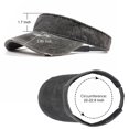 thumbnail image 5 of Minzimin Sport Retro Ripped Sun Visor Hats Adjustable Empty Top Baseball Cap Cotton Ball Caps for Women and Men, 5 of 7