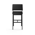thumbnail image 4 of Amisco Avery 30 In. Bar Stool - Black Faux Leather / Black Metal, 4 of 9
