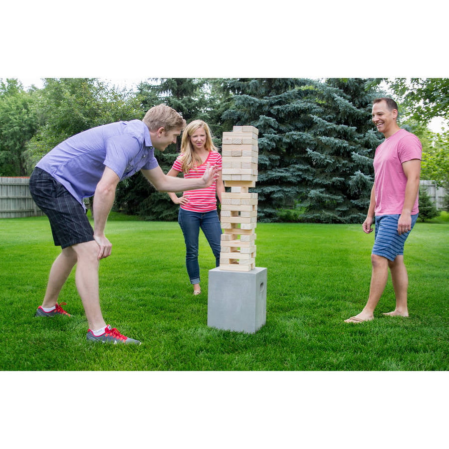 54pcs Giant Outdoor Games with Dice & Rules Sheet Grows to Over 4 Feet Giant Tumble Timber for Adults and Family Giant Lawn Games 2 Feet Tall Outdoor and Indoor Fun ropoda Giant Tumble Tower 