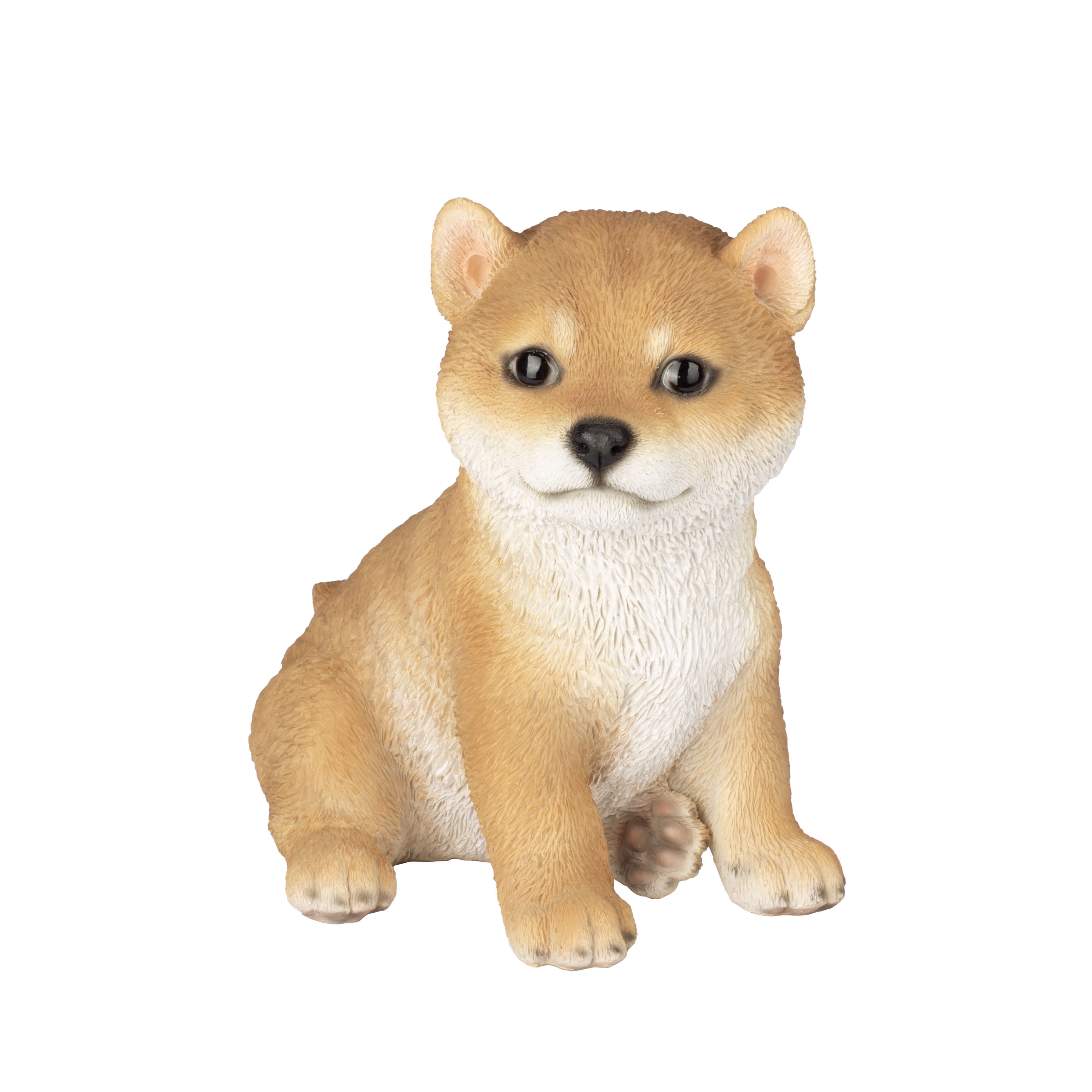 SOREAL Brown Shiba Decorative Puppy Figurine for Home & Garden Décor, Handpainted Polyresin Dog Statue, Realistic Design | Gift for Dog Lovers | Weather-Resistant Indoor/Outdoor Decor